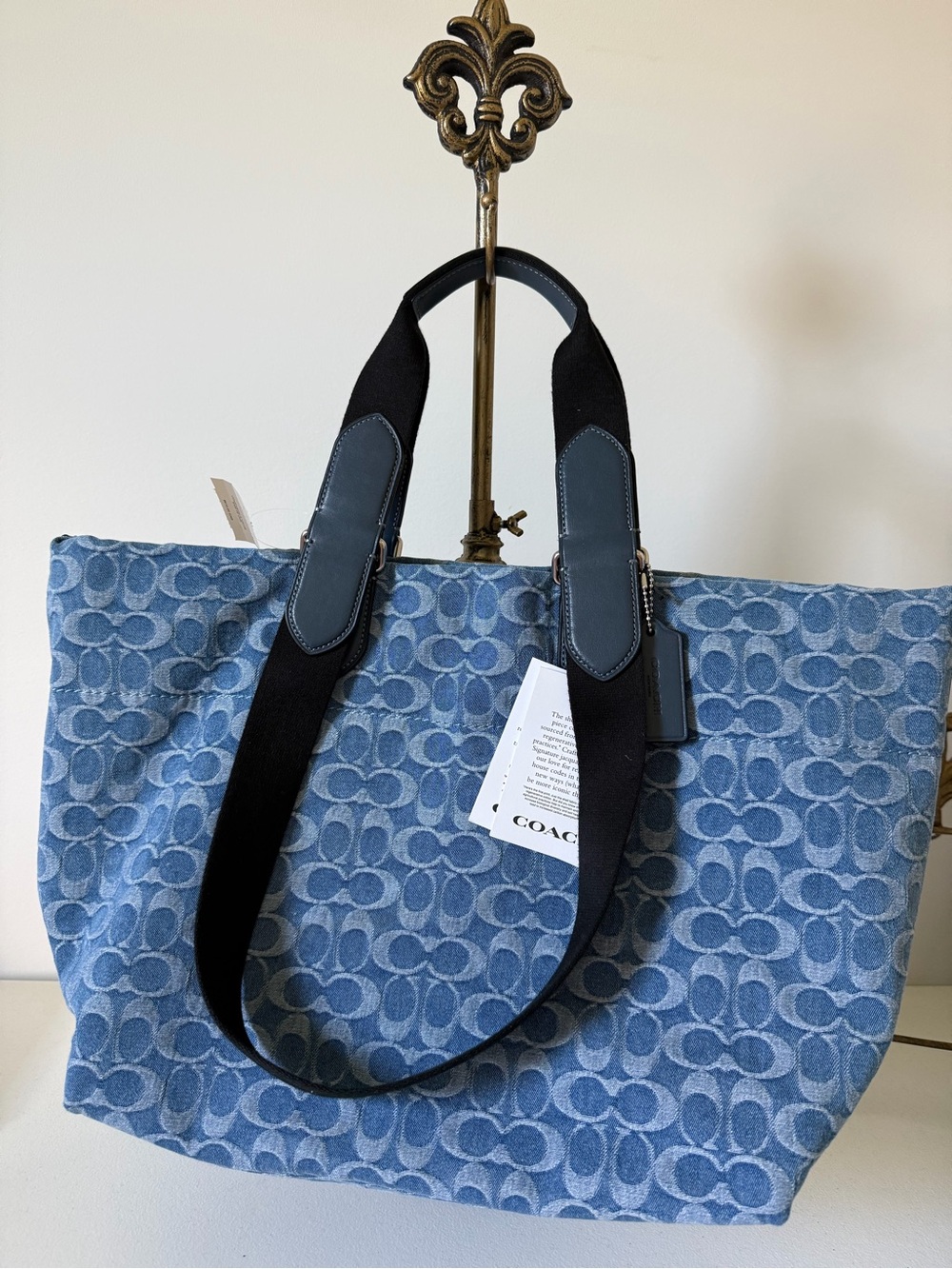 Coach Small Tour Tote Bag In Signature Denim NWT